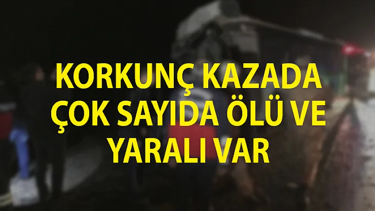Yolcu Otobüsü ve Kamyonet Çarpıştı! Çok Sayıda Ölü ve Yaralı Var