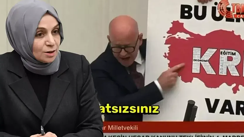 Meclis'te 'Kriz' tansiyonu: Kürsüye sığmayan pankart Genel Kurul'u karıştı