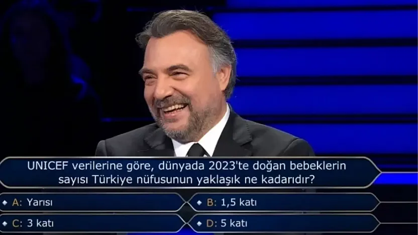UNICEF verilerine göre dünyada 2023'te doğan bebeklerin sayısı Türkiye nüfusunun yaklaşık ne kadarıdır?