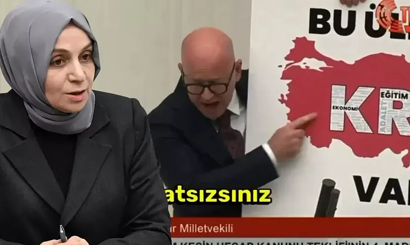 Meclis'te 'Kriz' tansiyonu: Kürsüye sığmayan pankart Genel Kurul'u karıştı